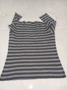 Gray Long Sleeve Top