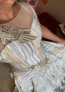 Beautiful Heavy Blue gown With Can