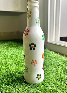 Floral Painted Bottle Vase