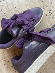 Puma Original Purple Ribbon Sneakers with box