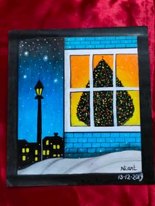 Handmade Christmas Tree Artwork