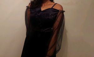 Elegant Black Velvet Dress