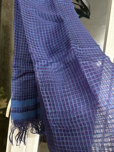 Blue Checked Dupatta – Lightweight & Stylish
