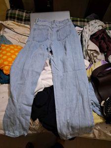 Light Wash Wide Leg Jeans