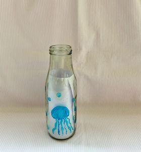 Hand-Painted Jellyfish Glass Bottle(1)