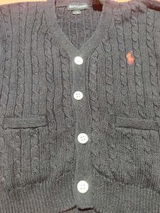Ralph Lauren Baby Boys Cotton Cardigan – Size 12M–