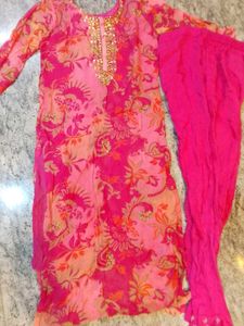 Floral Pink Kurta Set