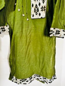 Olive Green Elegant Kurta - XL