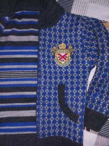 Striped Zip-Up Sweater