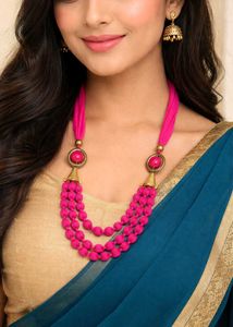 Handmade Purple Beaded Necklace