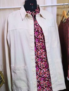 Beige Overshirt Jacket