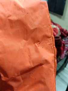 Beaded Black Pouch And Orange Bag