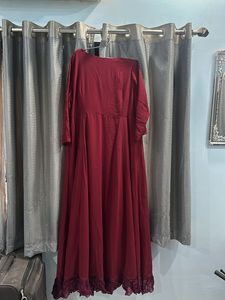 Elegant Maroon Embellished Dress