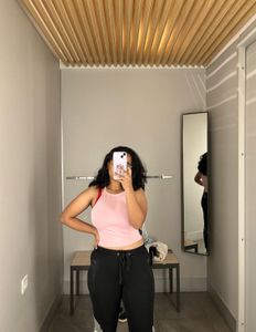 H&amp;M Divided Pink Ribbed Tank Top