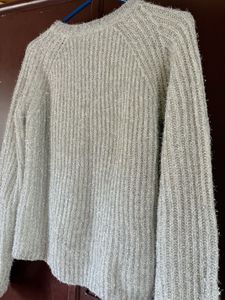 Silver Sparkle Crewneck Sweater