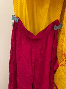Yellow Printed Kurta Set