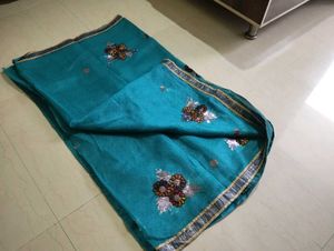 Sea Green Color Saree