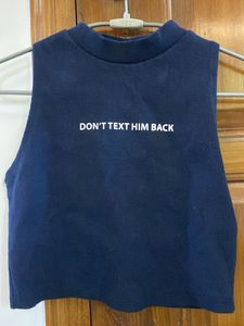 Navy 'Don't Text' Tank Top