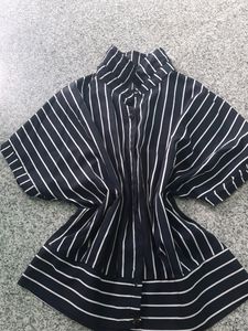 Striped Crop Shirt For Women