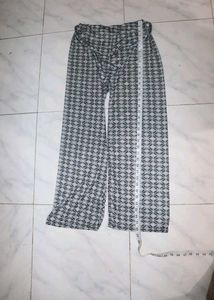 Abstract Print Wide Leg Pants