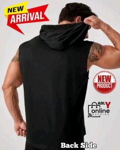 Trendy Hood Neck T-shirt for Mens Gym/Sports