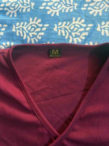 Burgundy Casual T-Shirt