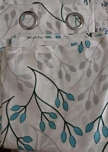 3 Floral Print Curtains 7 Feet