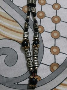 Black &amp; Silver Beaded Necklace
