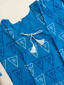 Blue Printed Kurta
