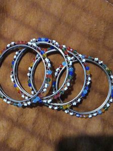 Colorful Beaded Bangle Set
