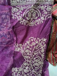 Elegant Purple Saree 🥻 💜