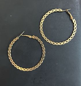 Gold Chain Hoop Earrings