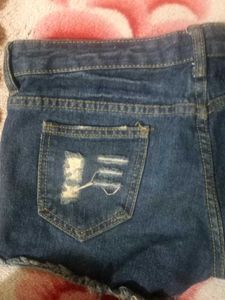 Distressed Denim Shorts