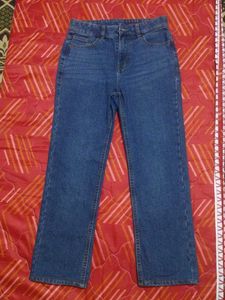 Blue Straight Leg Jeans
