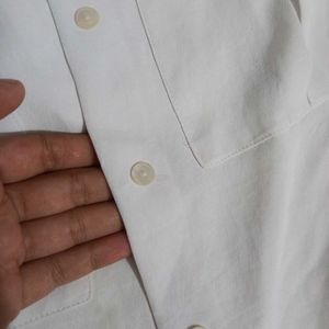 Mango Off White Casual Shirt ( Women )