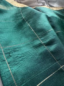 Raw mangoElegant Green chanderi Silk Saree