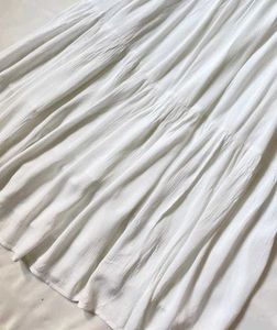 White Long Flowy skirt🤍