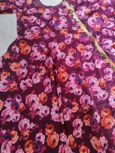 Floral Anarkali Kurta with Dupatta