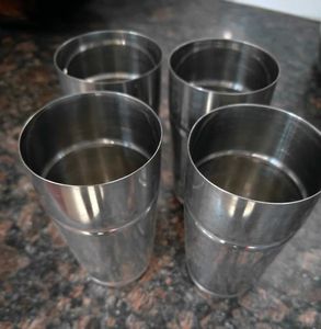 Set Of Six Glasses Steel