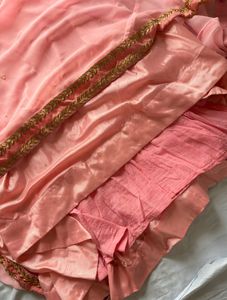 Wedding Season Pink &amp; Blue Halter Neck Lehenga