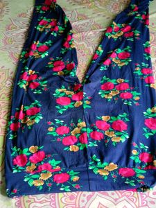 Flower Print Long Pant With 2 Pockets