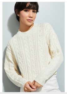 Cozy White Knit Sweater