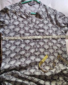 Dark Grey Printed XL Kurta