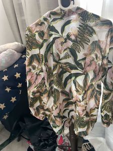 Floral Print Shirt From Mango