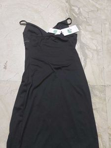 Rhinestone Slit Midi Dress