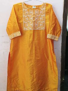 Yellow Festive Kurti.