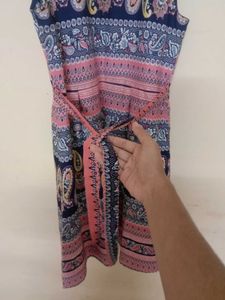 Paisley Print Fit &amp; Flare Dress