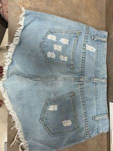 Distressed Denim Shorts