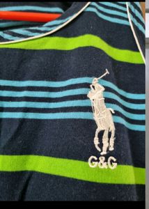 Stripped Sleeveless Tshirt For 8to 9yr Old Boys