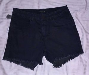 Black Denim Shorts
